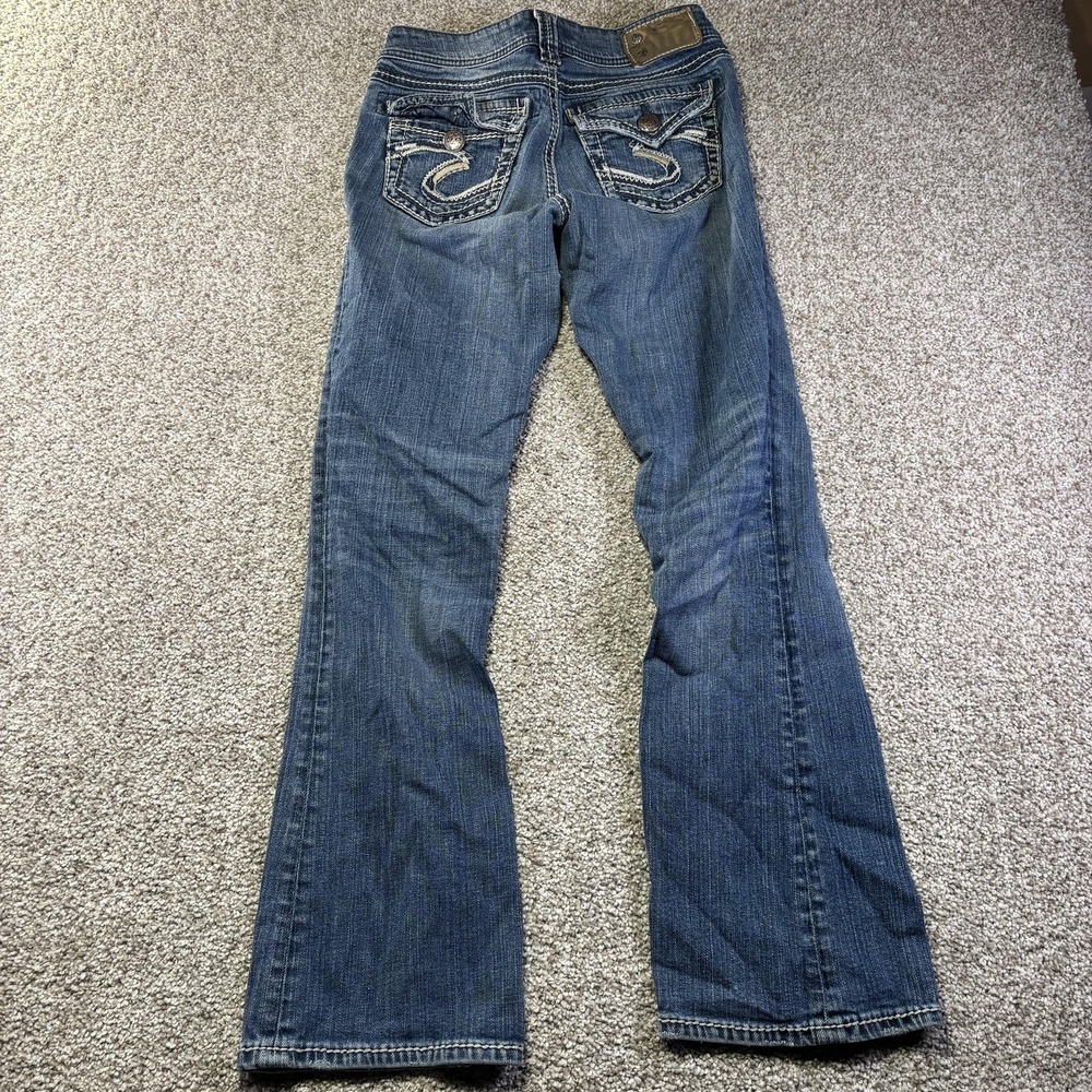 Silver Jeans Co Suki Surplus Jeans Womens 25x30 Blue Bootcut Embroidered Denim - Picture 11 of 11
